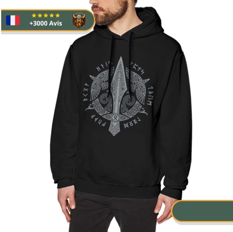 Sweat-shirt à capuche Gungnir viking shop